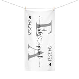 Couple Gift -- Beach Towel, 30x60 -- Erick & Aprwil