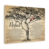 Music Song Lyrics -- Canvas 18"X24" -- Perfect