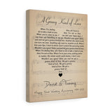 Lyrics -- David & Tammy -- Canvas 11x14 -- Printify