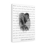 Song Lyrics  Poster -- Ginger & Larry married -- Canvas 18"x24" -- Printify