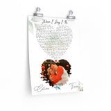 Lyrics Song -- poster/ 11''x14'' -- May 2,2020 Cotina Timmy