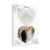 Lyrics -- Joseph and Jessica 02-20-2022 -- Canvas 18x24 -- Printify