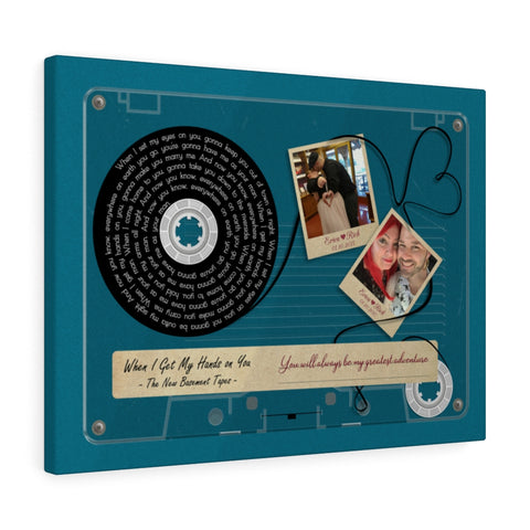 Cassettes-Tape Prints -- Canvas  18"X24" -- Erica & Rich