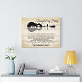 Music Lyrics Song -- Canvas 18"X24" -- Peaceful Easy Feeling