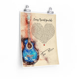 Lyrics -- Every Breath You Take (The Police) -- 11x14 -- Printify
