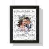 Lyrics -- Jordan & Paul 05.08.2021 -- Black framed 12x16 -- Printify