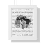 Lyrics Song -- White framed poster/ 11"x14" -- Davin & Linzy