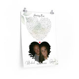 Lyrics -- Michael & Anna Summer of 2021 -- 18x24 -- Printify