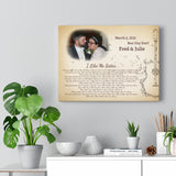 Daddy Family Prints -- Canvas 12"X16" -- Fred & Julie