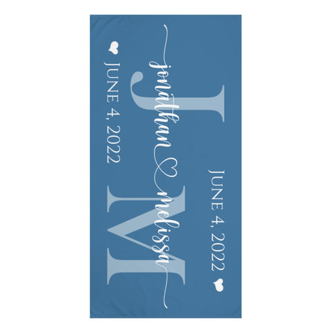 Couple Beach Standard Beach Towel, 30x60 -- Jonathan and Melissa