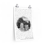 Lyrics Song -- poster/ 12''x18'' -- John & Kim