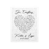 Printify 11x14 Poster - She’s Everything - Kristen & Logan 8-27-2022