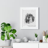 Lyrics Song -- Black framed poster/ 11"x14" -- Michael & Jennifer