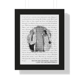 Lyrics Song -- Black framed poster/ 11"x14" -- HECTOR AND GEORGINA