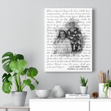 Music Lyrics Song -- Canvas 12"X16" -- Luis & Terry Miranda