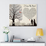 I Cross My Heart Lyrics Poster -- Canvas Gallery Wraps / 24"x30" -- 30 -- printify