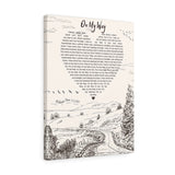 Lyrics -- Melanie Ann 11.21.1969 -- Canvas 18x24 -- Printify