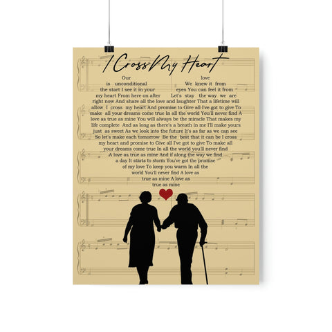 Printify P. Matte 11x14 Poster - I Cross My Heart - Design 31