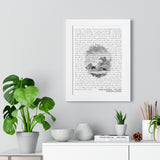 Lyrics -- Aidan & Kendall 10•12•2019 -- White framed 12x16 -- Printify