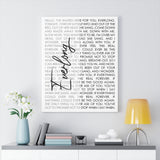 Lyrics Song -- Canvas 24"x30" -- Everlong (Foo Fighters)