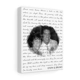 Lyrics -- Steph & Bruno -- Canvas 8x10 -- Printify