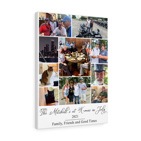 Print -- The Mitchell’s at X-mas in July -- Canvas 18x24 -- Printify