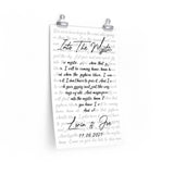 Lyrics Song -- poster/ 12''x18'' --  Lorin & Joe 11.06.2021
