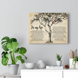In My Life Lyrics -- Canvas 11"X14" -- 33