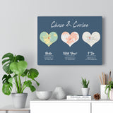 Map poster -- Chase & Carlee -- Canvas 12x16 -- Printify