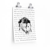 Lyrics -- To the moon and back and around the world -- 9x11 -- printify