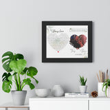 Lyrics -- Dacia and Tony 2/14/2022 -- Black framed 11x14 -- Printify