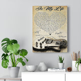 in My Life Lyrics -- Canvas 12"X16" -- 32