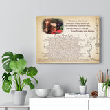 Lyrics -- No matter where I am -- Canvas 12x16 -- Printify