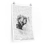 Lyrics -- Andrew and Bella 05 - 08 - 2021 -- 20x30 -- Printify
