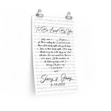 Lyrics -- Sherry & Jimmy 5-15-2020 -- 12x18 -- Printify