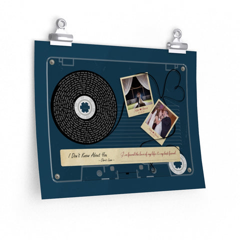 Cassette tape -- Mike & Becca 10-15-20 -- 11x14 -- Printify