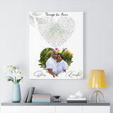 Music Lyrics Song -- Canvas 24"x30" -- Otis and Kenisha