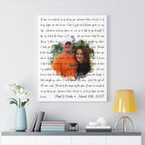 Lyrics -- Paul & Erika  March 11th, 2005 -- Canvas 24x30 -- Printify