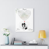 Lyrics Photo Anniversary -- Canvas 18''x24" -- Connor & Julie