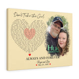 Lyrics Song -- Canvas 18"X24" -- Roger and Loru