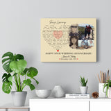 Lyrics -- James & Shirley November 15th, 1971 -- Canvas 11x14 -- Printify
