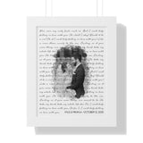Music Lyrics Song -- White framed 11"x14" -- Kyle & Mikayla