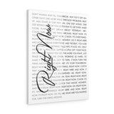 Lyrics Song -- Canvas 24"x30" -- Right Now (Van Halen)