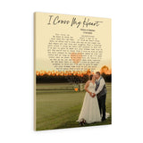 I Cross My Heart Lyrics Poster -- 1.1 --  Canvas 24"x30" -- Tiffany & Wesley -- printify