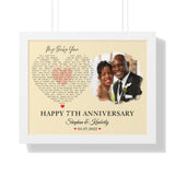 Lyrics -- Shaphan & Kimberly 03.07.2022 -- White framed 16x20 -- Printify