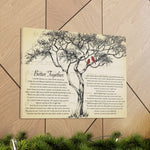 Canvas Gallery Wrap 24x18 Printify - Better Together - Vintage Red Birds & Tree