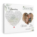Lyrics -- John & Michelle 05-11-2019 -- Canvas 11x14 -- Printify