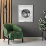 Music Lyrics Song -- Canvas 24"x30" -- KEVIN & MALIKA