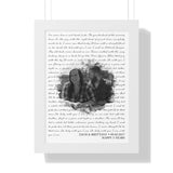 Lyrics -- Zach & Brittany 09.02.2017 -- White framed 12x16 -- Printify