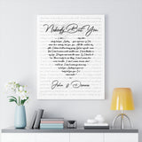 Music Lyrics Song -- Canvas 24"x30" -- Nobody But You